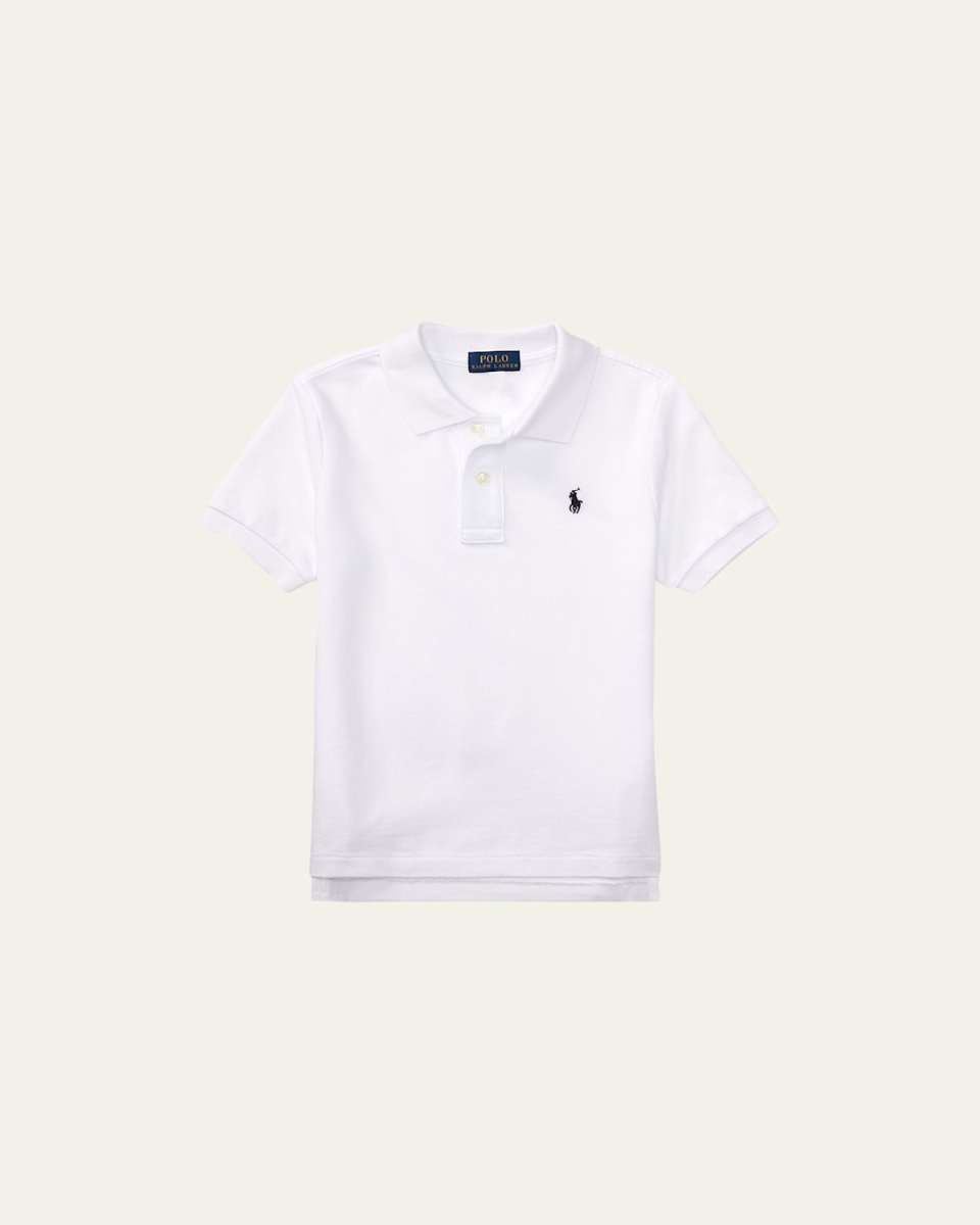 Short-Sleeve Logo Embroidery Polo Shirt, Size 2-7